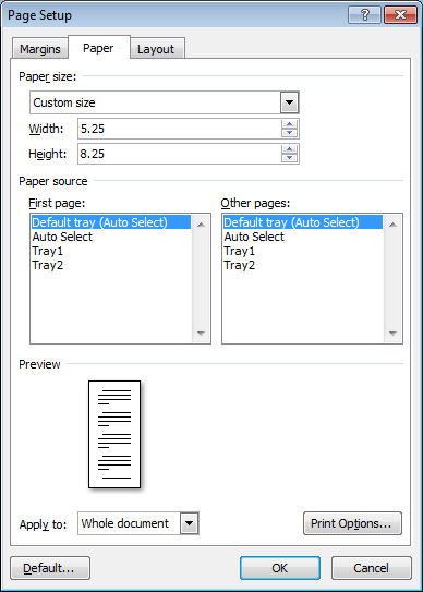 Word Margins For Book